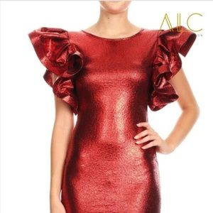 Red Reflection Body Con Dress